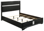 Coaster 206360Q-S4 4 pc Miranda black finish wood glitter accents queen bedroom set