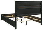 Coaster 206360Q-S4 4 pc Miranda black finish wood glitter accents queen bedroom set
