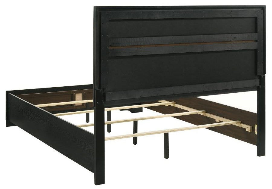 Coaster 206360Q-S4 4 pc Miranda black finish wood glitter accents queen bedroom set