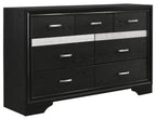 Coaster 206360Q-S4 4 pc Miranda black finish wood glitter accents queen bedroom set