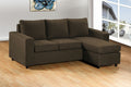 Elaine 2-Piece Brown Linen-Like Fabric Sectional Sofa Set – 2068-BR