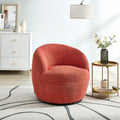 Asia Direct 2069-RD Red teddy bear fabric swivel barrel chair