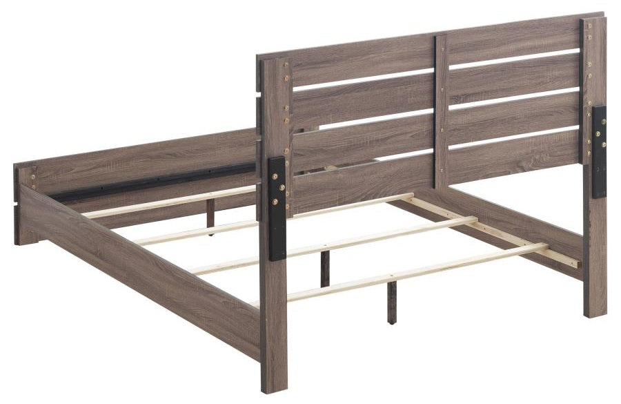 Coaster 207041Q-S4 4 pc Brantford barrell oak grain finish wood plank style queen bedroom set