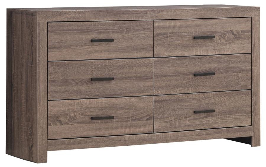 Coaster 207041Q-S4 4 pc Brantford barrell oak grain finish wood plank style queen bedroom set