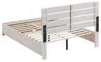 Coaster 207050Q-S4 4 pc Brantford coastal white grain finish wood plank style queen bedroom set footboard drawers