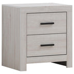Coaster 207050Q-S4 4 pc Brantford coastal white grain finish wood plank style queen bedroom set footboard drawers