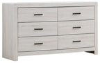Coaster 207050Q-S4 4 pc Brantford coastal white grain finish wood plank style queen bedroom set footboard drawers