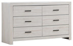 Coaster 207051Q-S4 4 pc Brantford coastal white grain finish wood plank style queen bedroom set