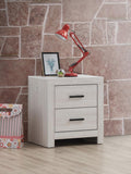 Coaster 207052 Brantford coastal white grain finish wood plank style 2 drawer nightstand