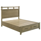 Coaster 207530Q-S4 4 pc Hazlewood vineyard oak finish wood queen bedroom set footboard drawers