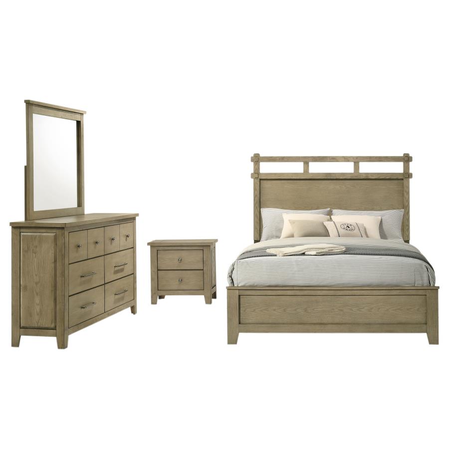 Coaster 207531Q-S4 4 pc Hazlewood vineyard oak finish wood queen bedroom set
