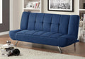 Asia Direct 2094-BL Blue linen like fabric adjustable click clack futon sofa bed