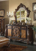 Acme 21104-05 2 pc versailles cherry oak finish wood dresser and mirror decorative carvings