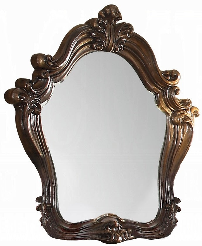 Acme 21790Q 4 pc versailles cherry oak finish wood carved accents headboard queen bedroom set