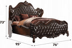 Acme 21120Q 4 pc versailles cherry oak finish wood queen bedroom set decorative carvings tufted designs