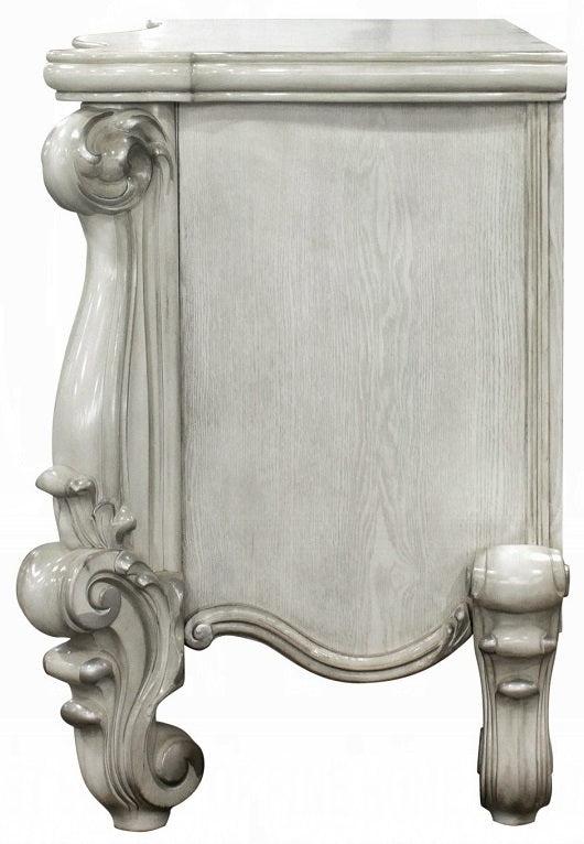 Acme 21137-38-34 3 pc Astoria grand welton versailles bone white finish wood bedroom make up vanity