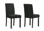 Resia 5-Piece Black Wood & Black Faux Marble Top Dining Table Set – 2120BK