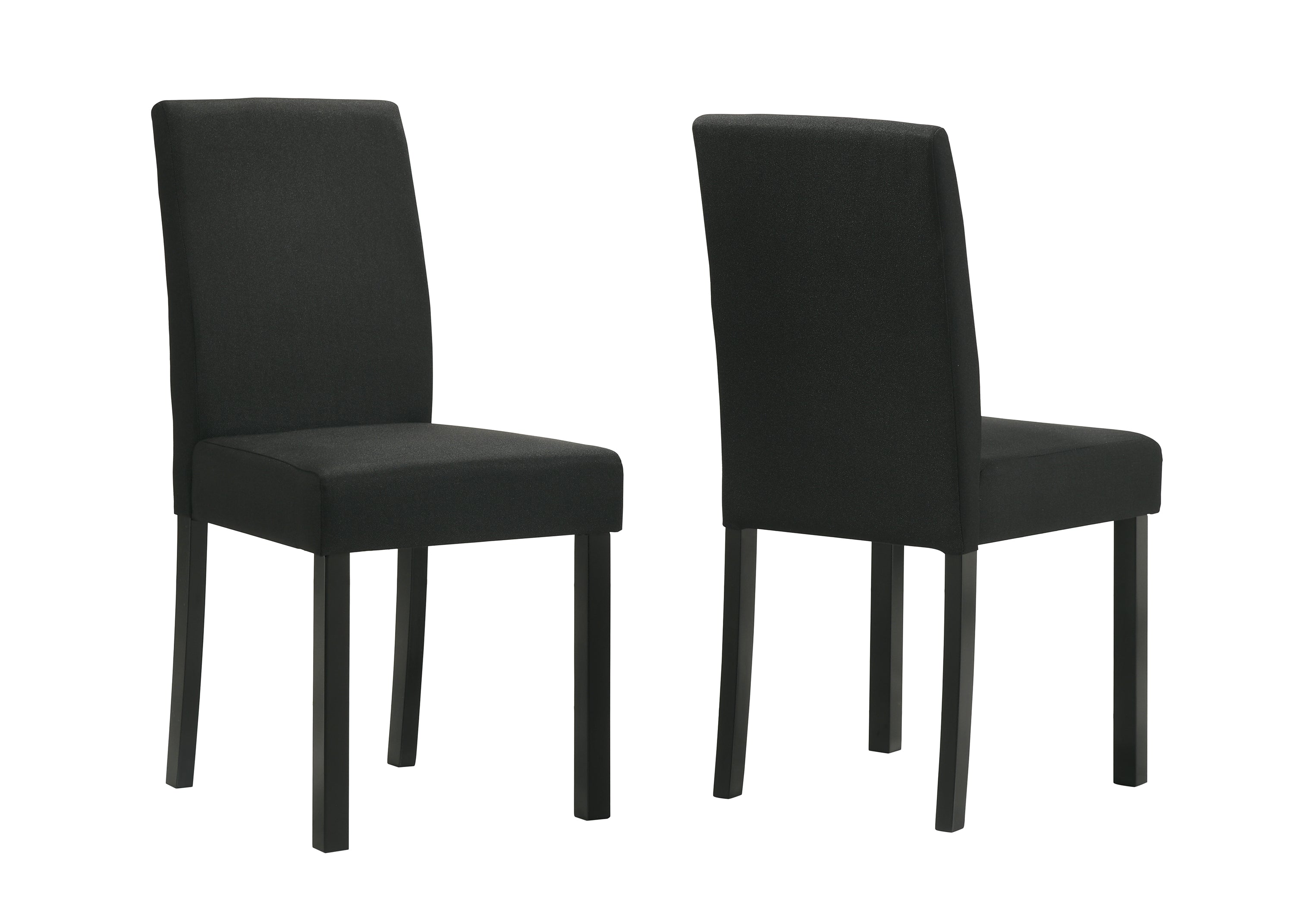 Resia 5-Piece Black Wood & Black Faux Marble Top Dining Table Set – 2120BK