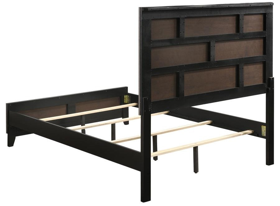 Coaster 212421Q-S4 4 pc Watson grey and black finish wood grain queen bedroom set