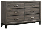 Coaster 212421Q-S4 4 pc Watson grey and black finish wood grain queen bedroom set