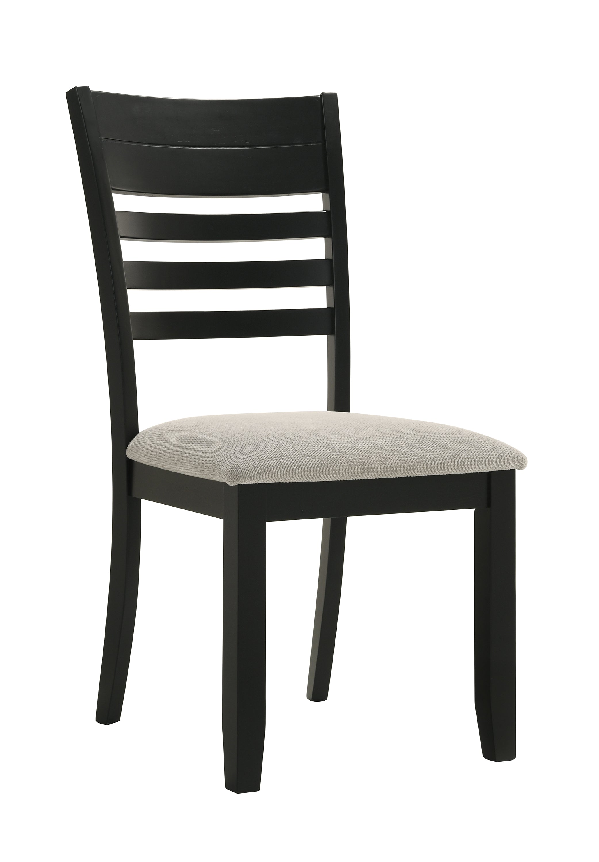 2132T 6 pc Folio two tone deep black finish wood 39" x 71" dining table set with bench