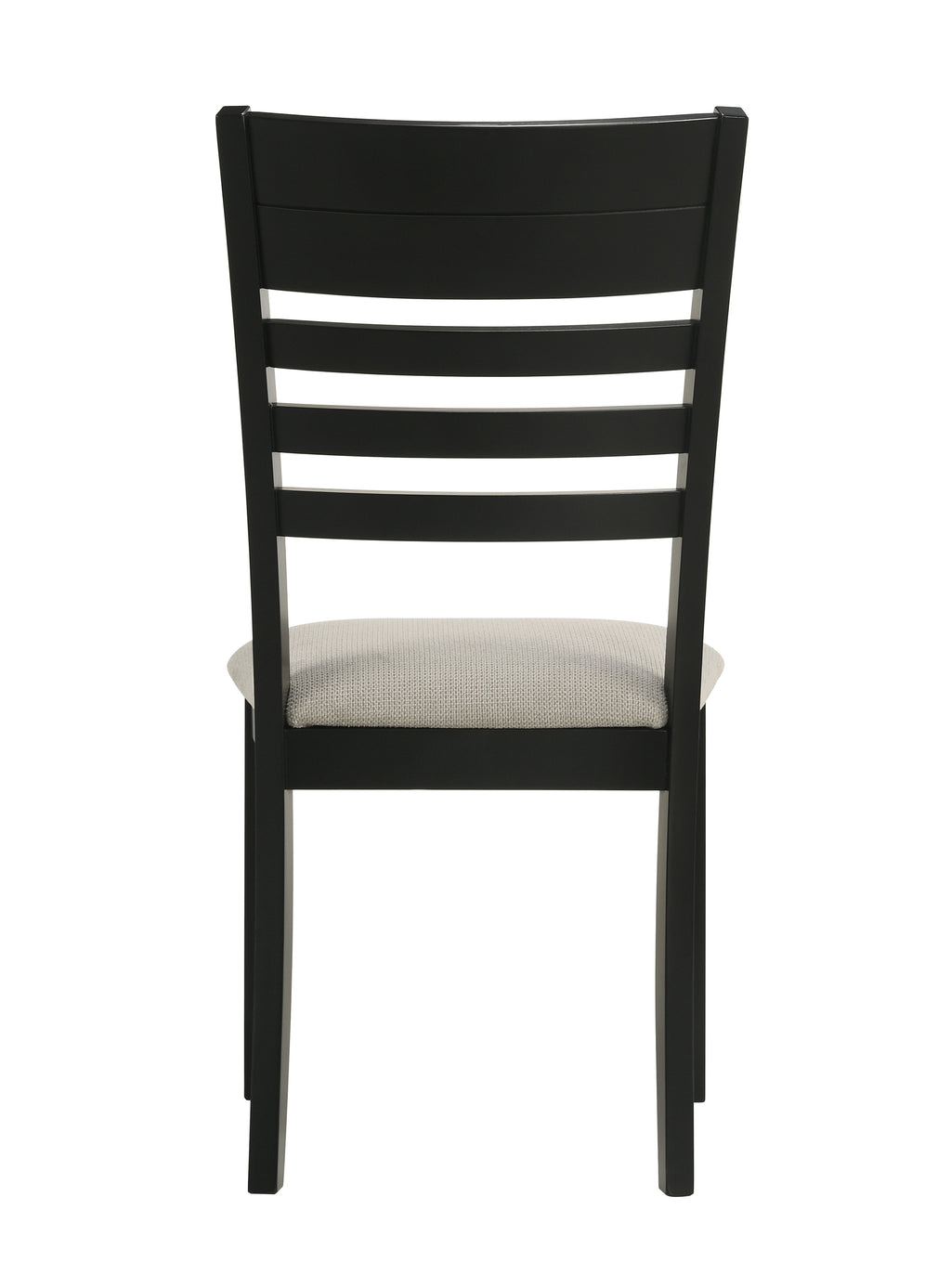 2132T 6 pc Folio two tone deep black finish wood 39" x 71" dining table set with bench