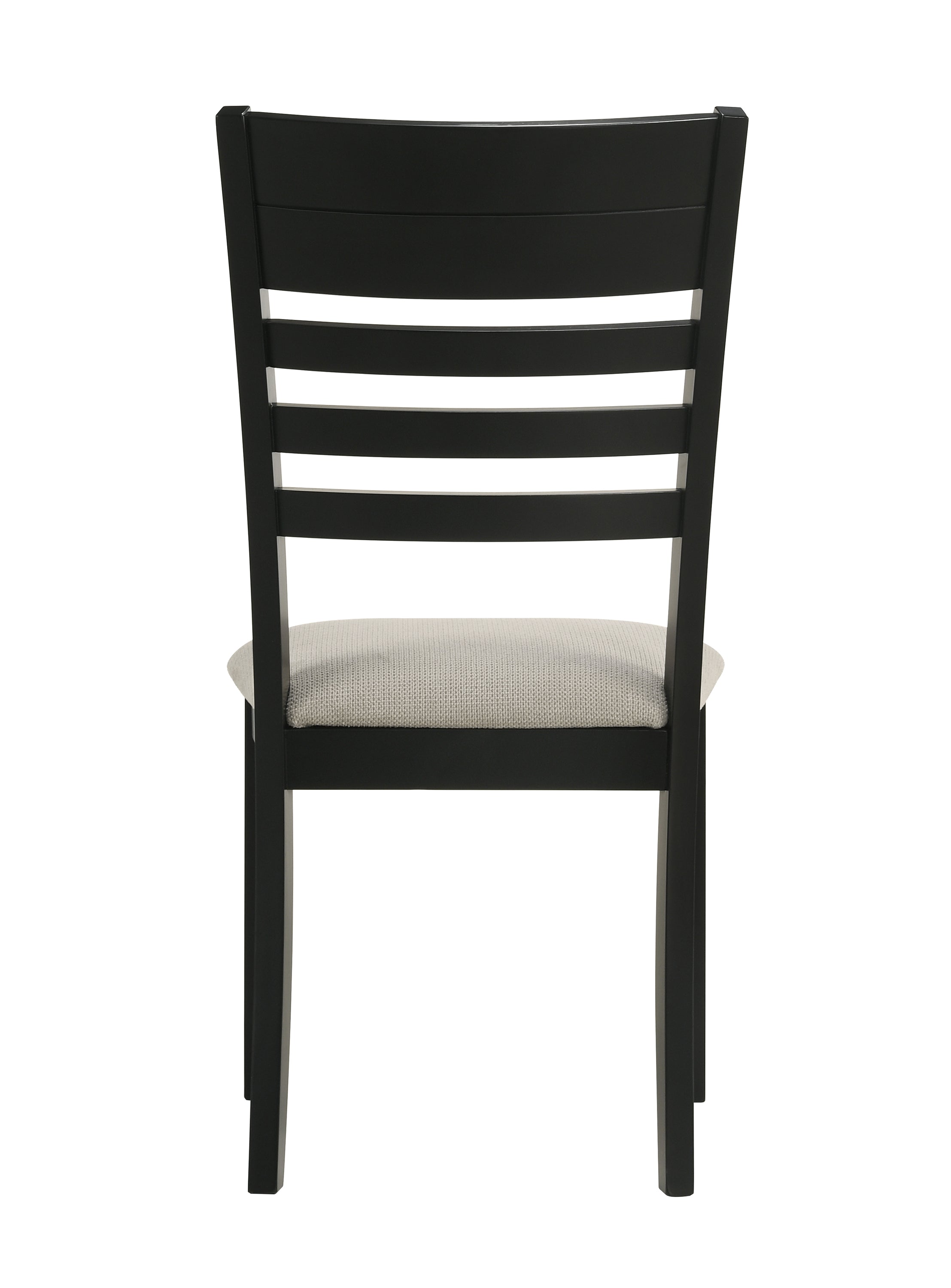 2132T 6 pc Folio two tone deep black finish wood 39" x 71" dining table set with bench