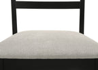 2132T 6 pc Folio two tone deep black finish wood 39" x 71" dining table set with bench