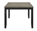 2132T 6 pc Folio two tone deep black finish wood 39" x 71" dining table set with bench