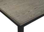 2132T 6 pc Folio two tone deep black finish wood 39" x 71" dining table set with bench