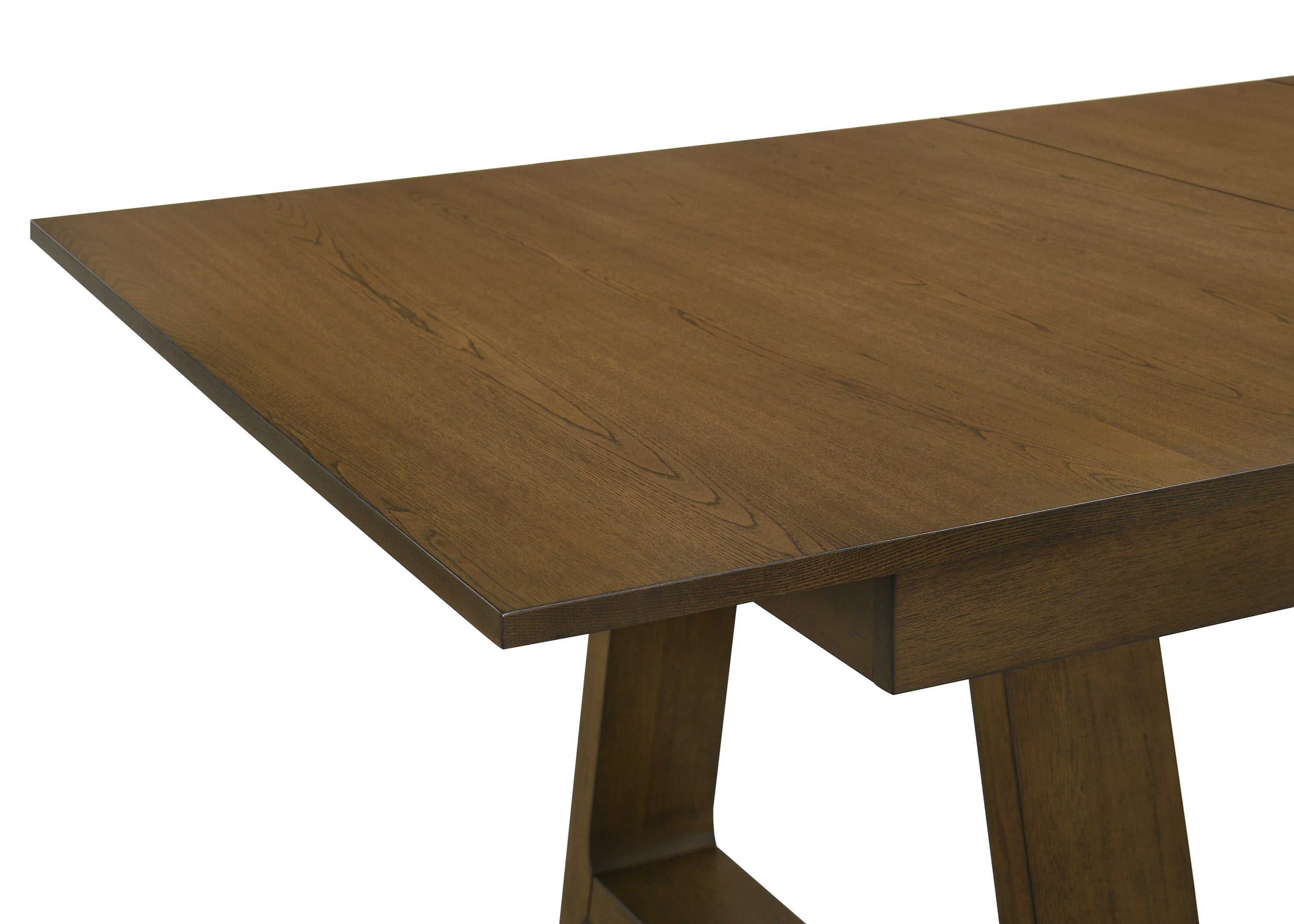 Everly 6-Piece Brown Wood Dining Table Set with Center Leaf & Bench – 2135-6PC