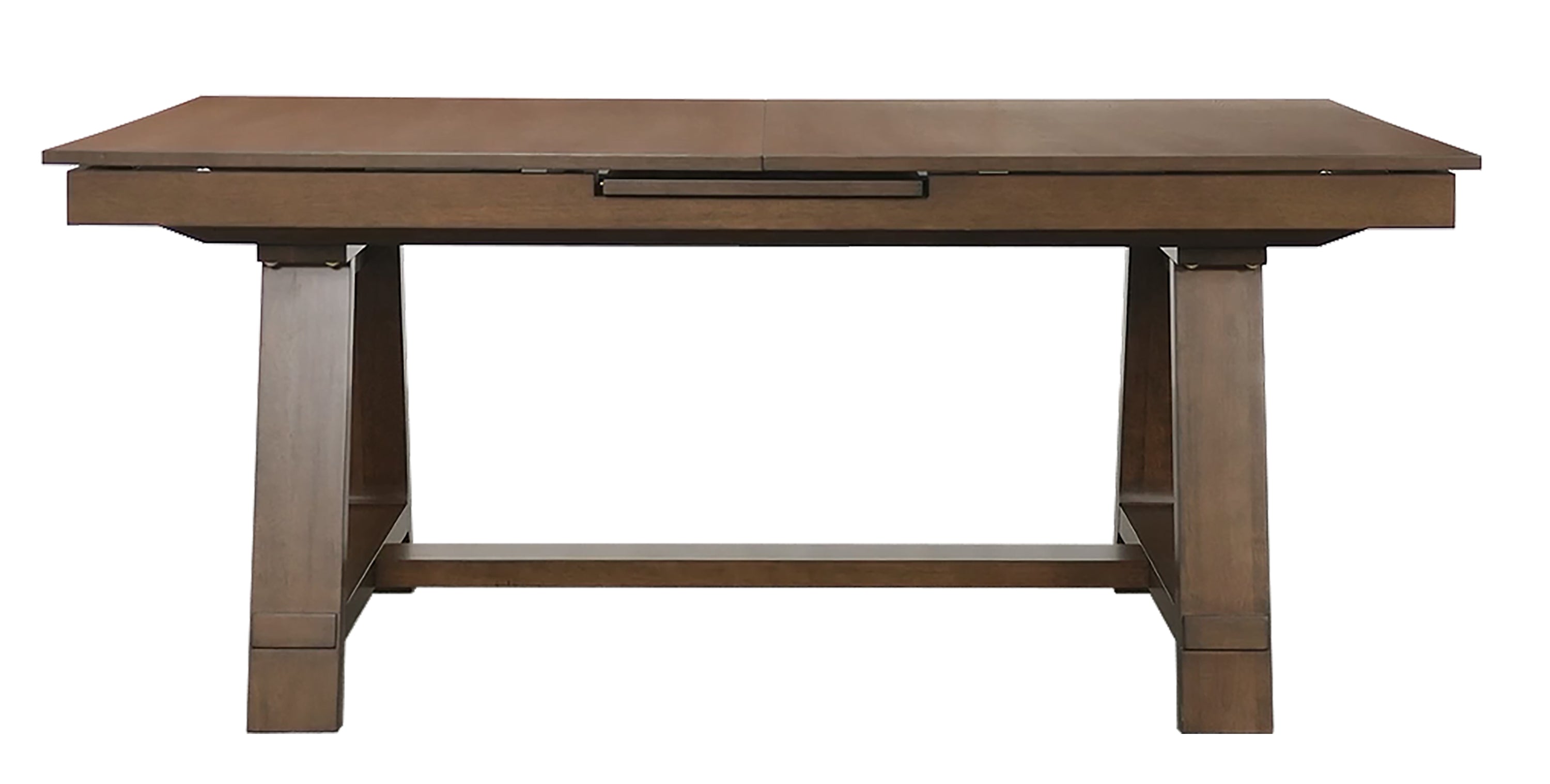 Everly 6-Piece Brown Wood Dining Table Set with Center Leaf & Bench – 2135-6PC
