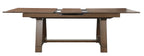 Everly 6-Piece Brown Wood Dining Table Set with Center Leaf & Bench – 2135-6PC