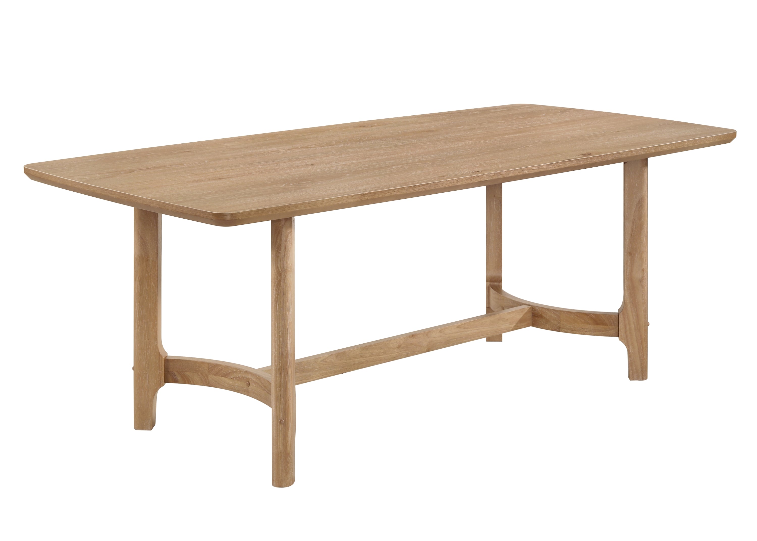 2136T-6PC 6 pc Arden natural finish wood dining table set with bench