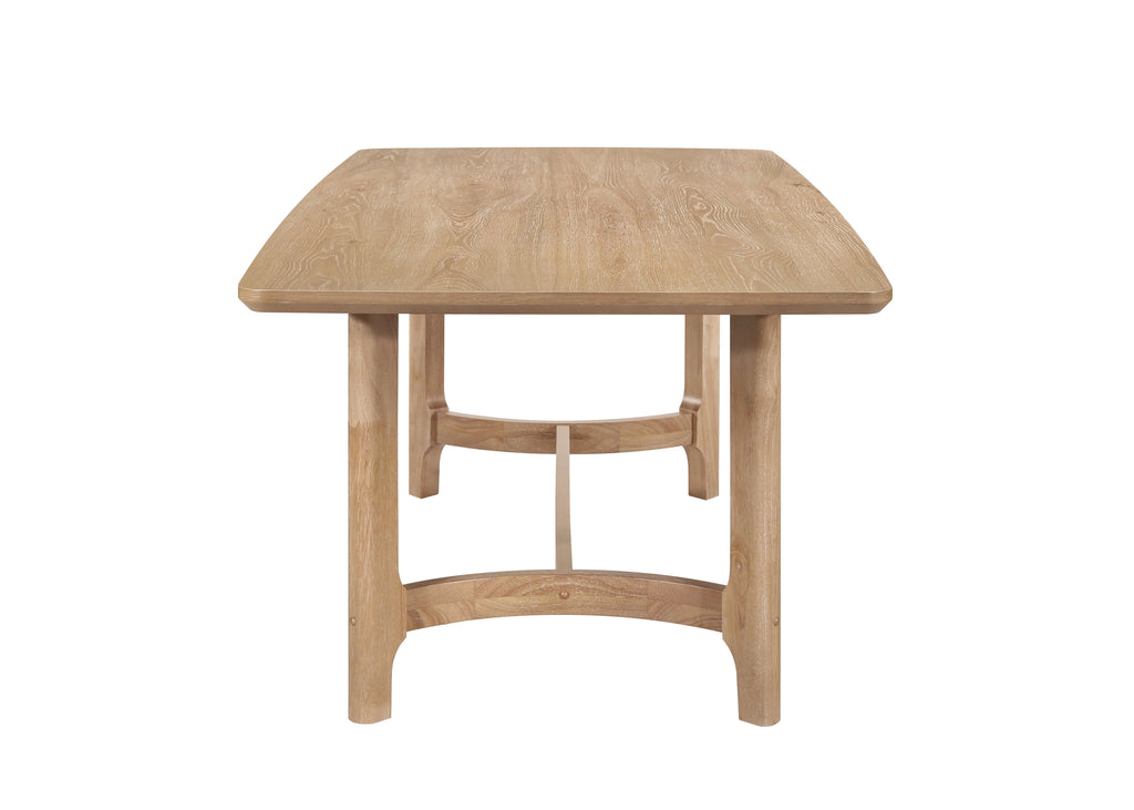 2136T-6PC 6 pc Arden natural finish wood dining table set with bench