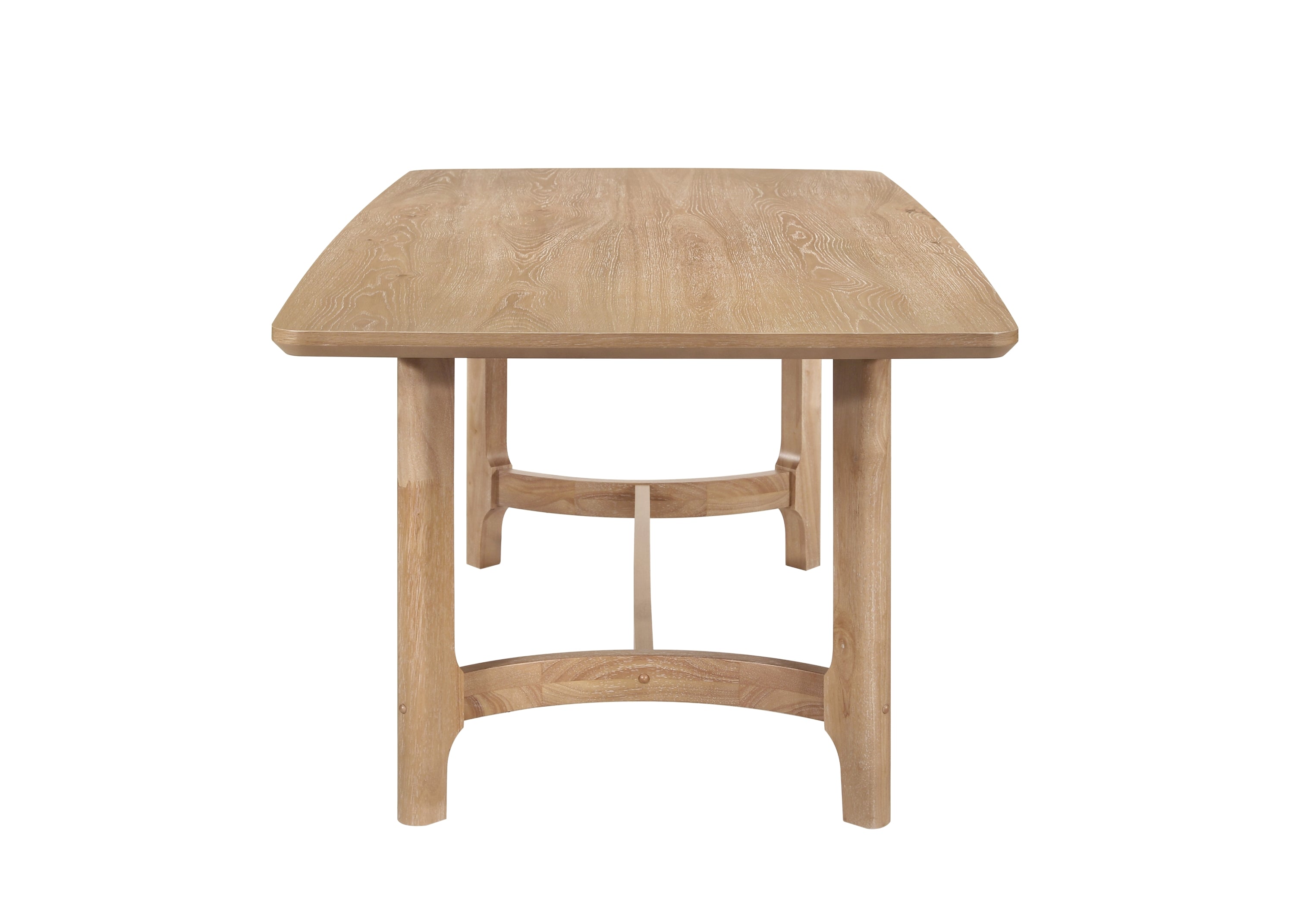 2136T-6PC 6 pc Arden natural finish wood dining table set with bench