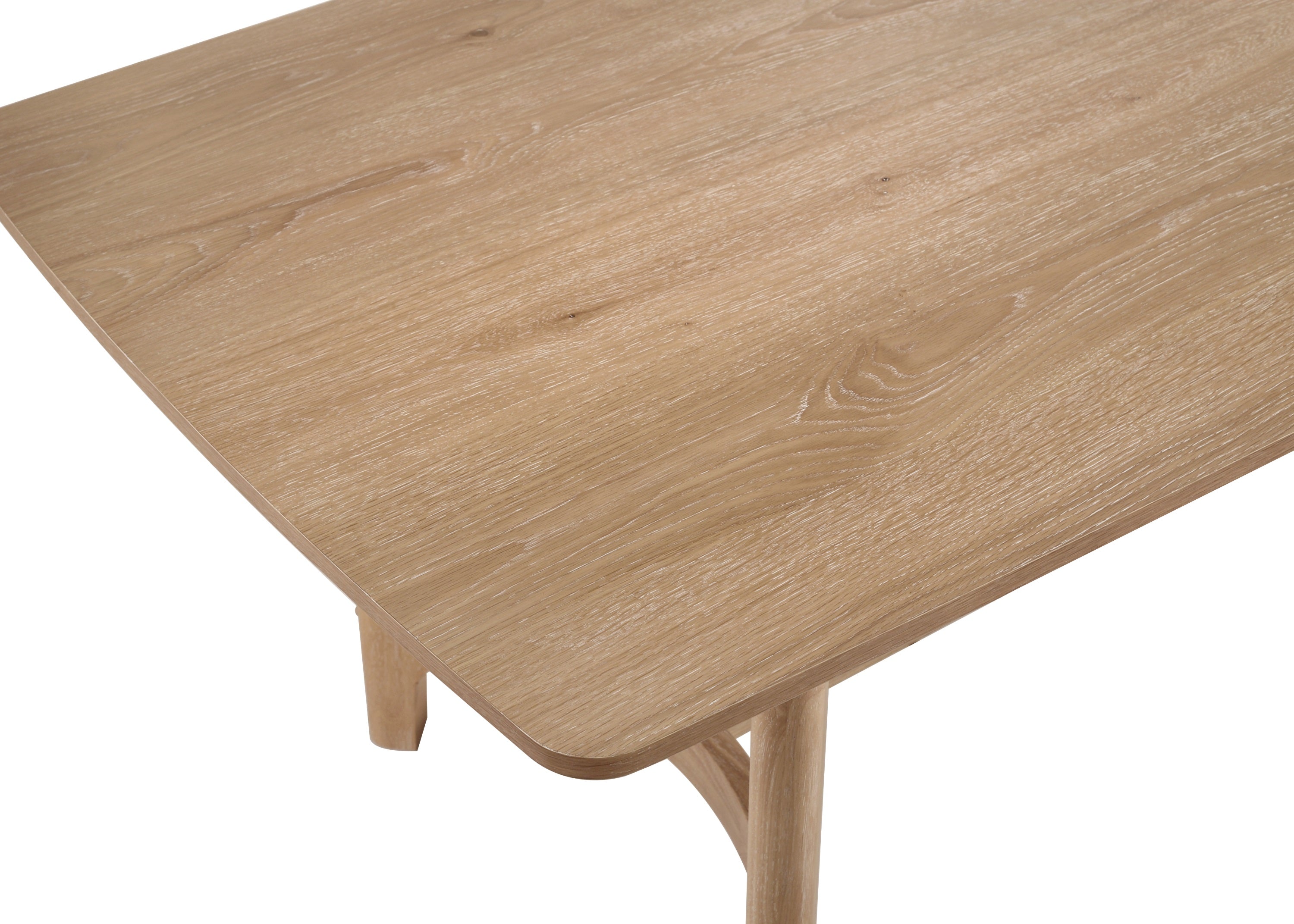 2136T-6PC 6 pc Arden natural finish wood dining table set with bench