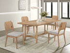Arden 5-Piece Natural Wood Dining Table Set with Bench – 2136T-5PC