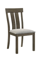 2137T-6PC 6 pc Lloyd grey finish wood dining table set trestle base with bench