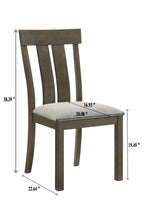 2137T-6PC 6 pc Lloyd grey finish wood dining table set trestle base with bench