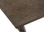 2137T-6PC 6 pc Lloyd grey finish wood dining table set trestle base with bench