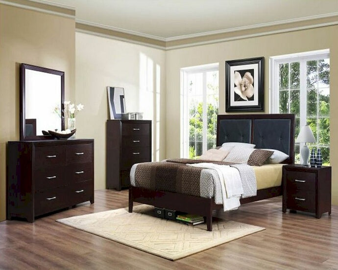 Homelegance 2145-4PC 4 pc Vestavia espresso / cherry finish wood bedroom set