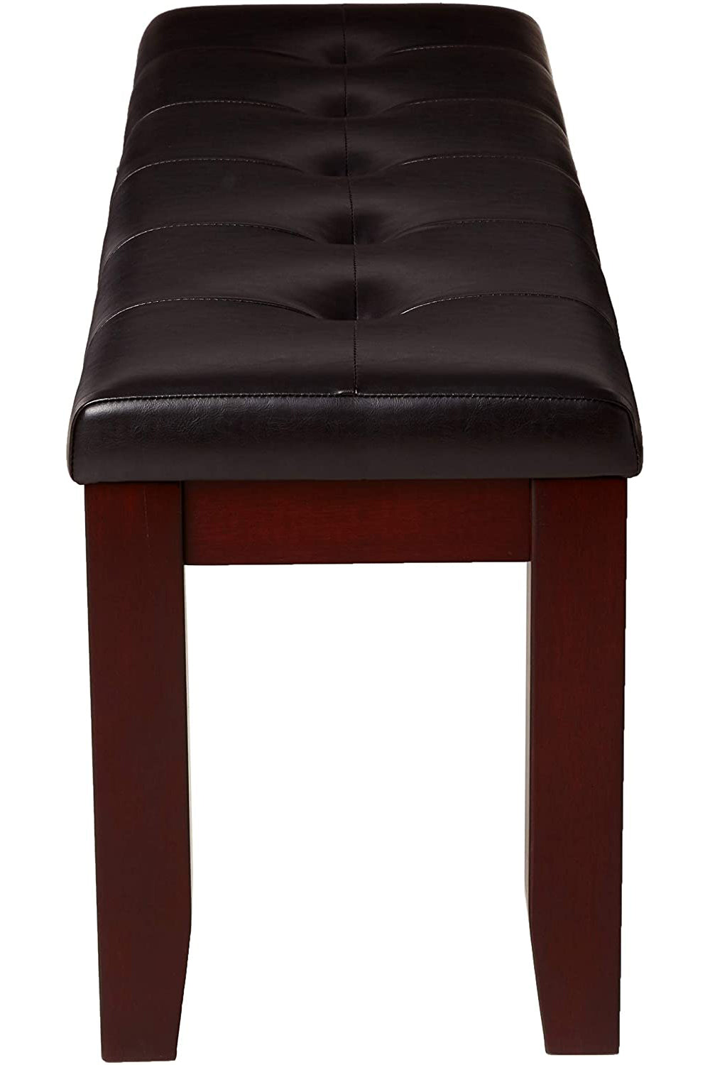 2152T-4282-6PC 6 pc bardstown dark wood finish dining table set with vinyl upholstered chairs and bench