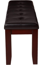 2152T-4282-6PC 6 pc bardstown dark wood finish dining table set with vinyl upholstered chairs and bench