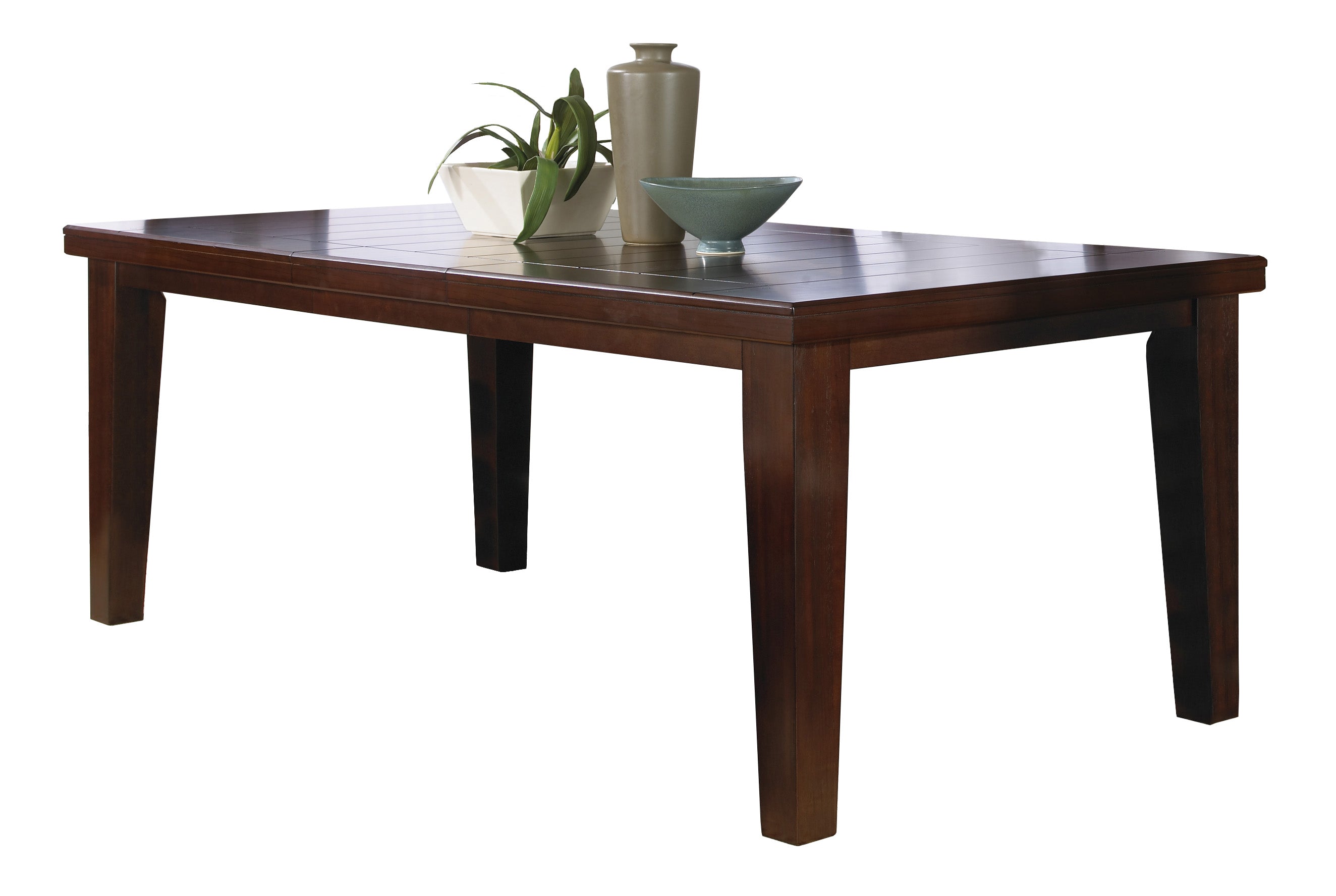2152T-4282-7PC 7 pc bardstown dark wood finish dining table set with vinyl upholstered chairs