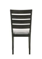 2152T-WC  6 pc bardstown wheat and charcoal wood finish dining table set with fabric chairs and bench