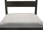 2152T-WC  6 pc bardstown wheat and charcoal wood finish dining table set with fabric chairs and bench