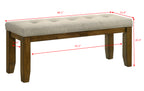 Hollister 6-Piece Brown Wood Dining Table Set with Bench – 2153-6PC