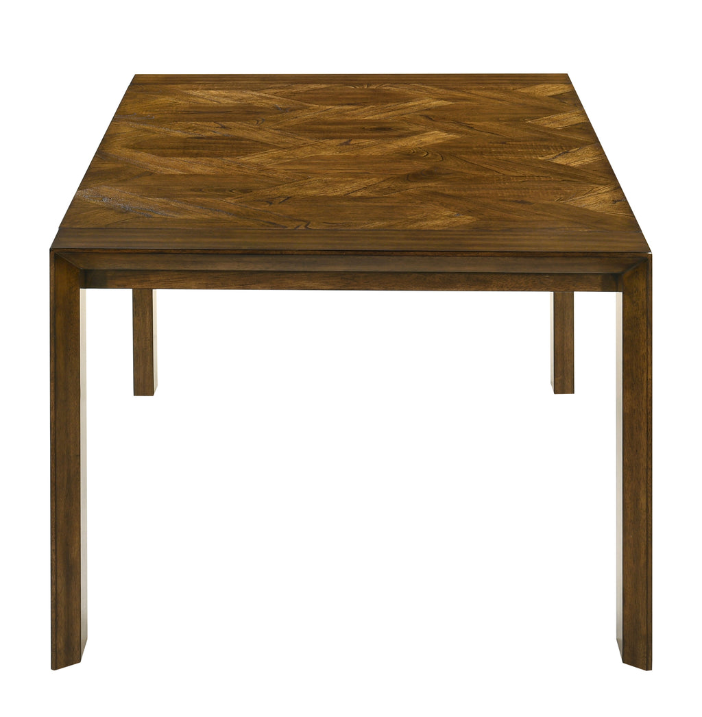 Hollister 6-Piece Brown Wood Dining Table Set with Bench – 2153-6PC