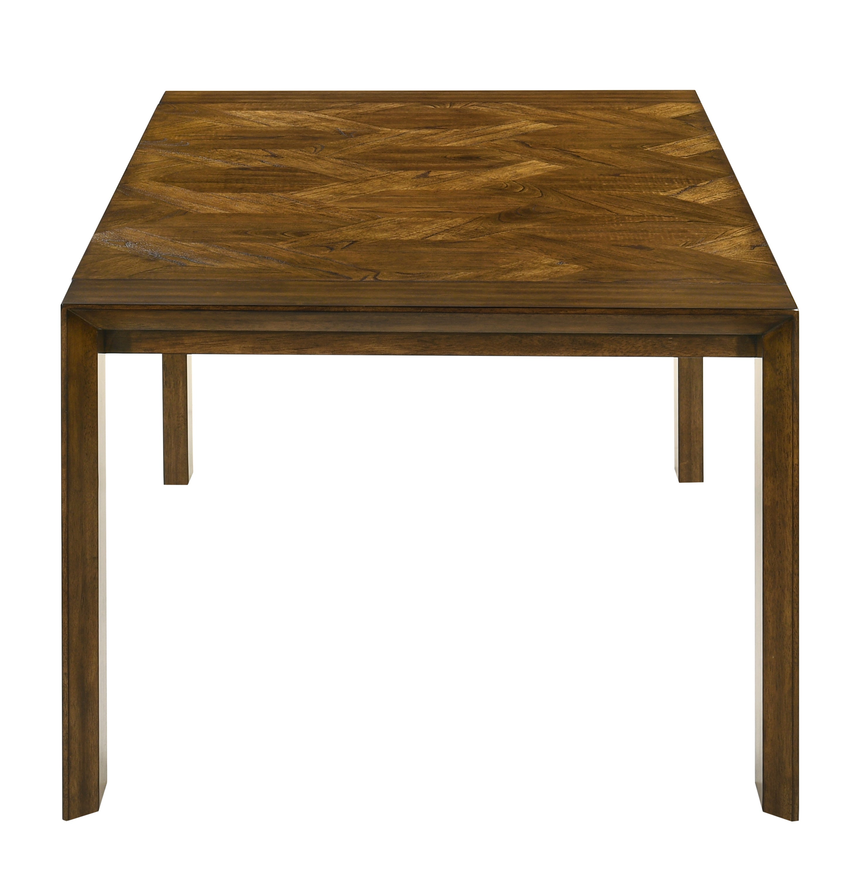 2153-6PC 6 pc Hollister brown finish wood dining table set with bench